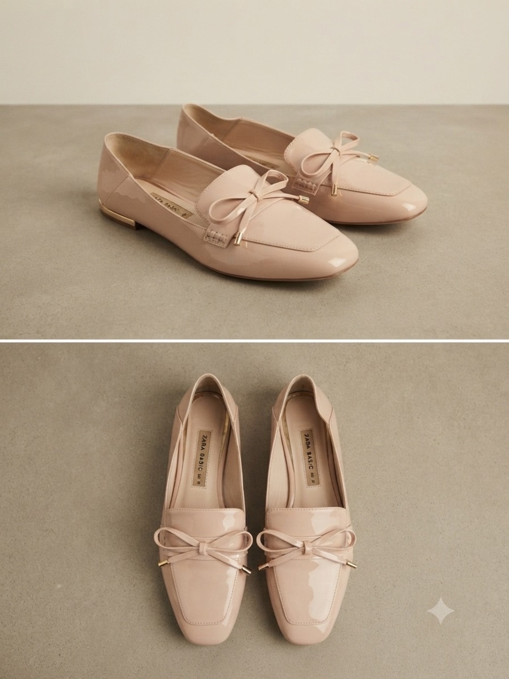 Zara pink loafers Y2K minimalist